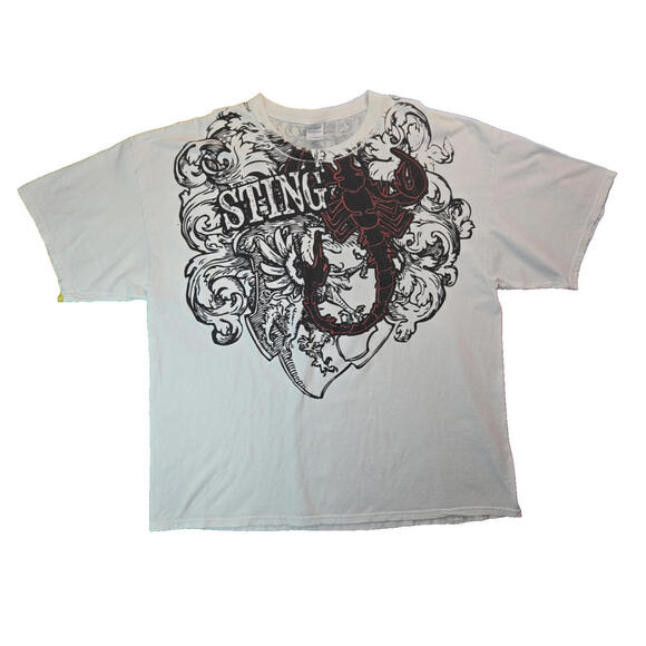 Gildan Other - impact wrestling Y2K Sting Graphic White T Shirt Mens Size 3XL